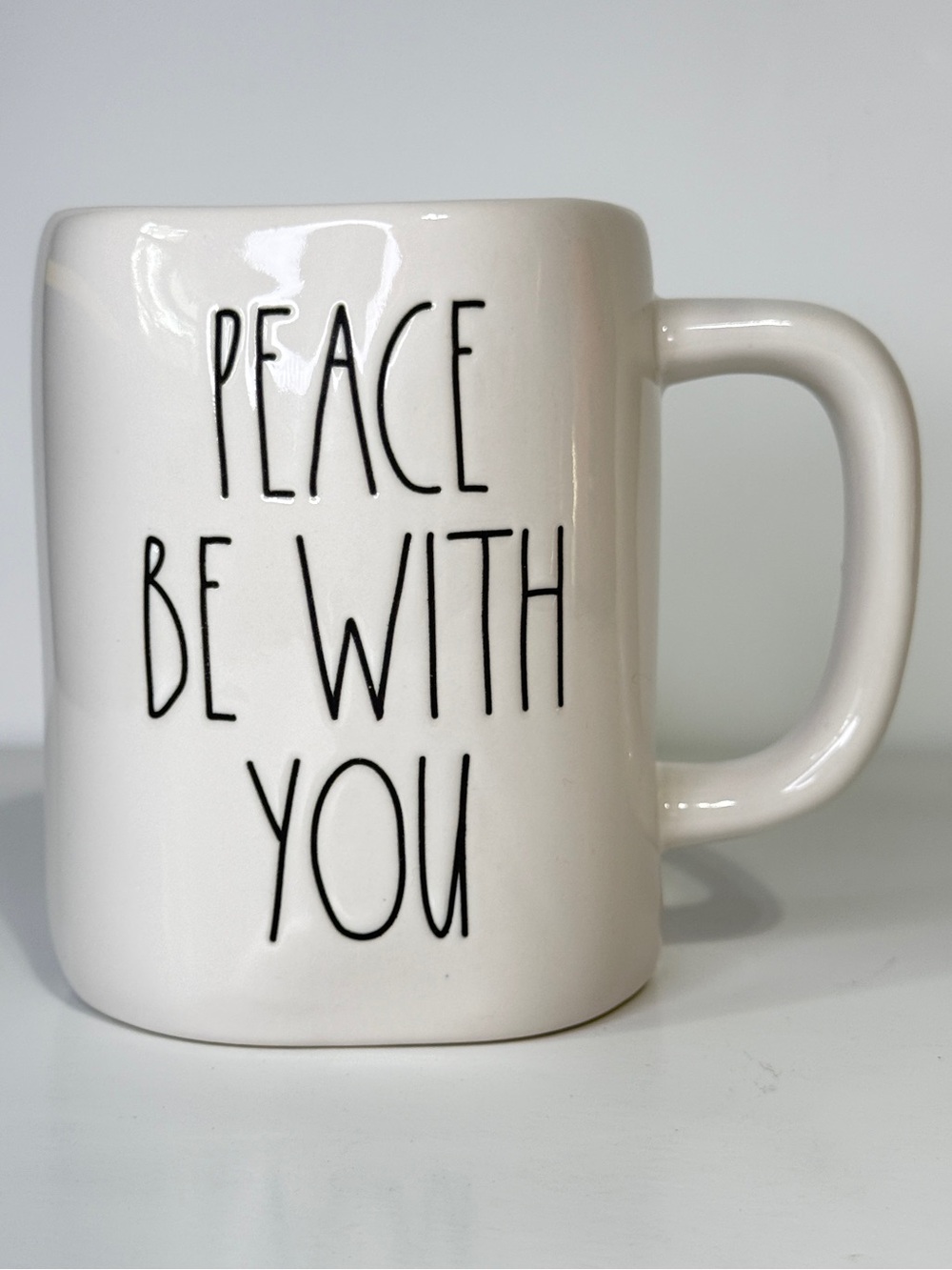 Rae Dunn by Magenta Artisan Collection “Peace Be With You" white ceramic mug